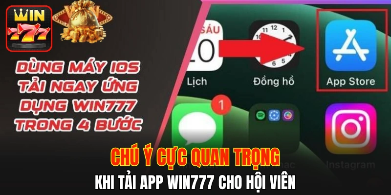 Lưu ý khi cài đặt ứng dụng WIN777 cho người chơi